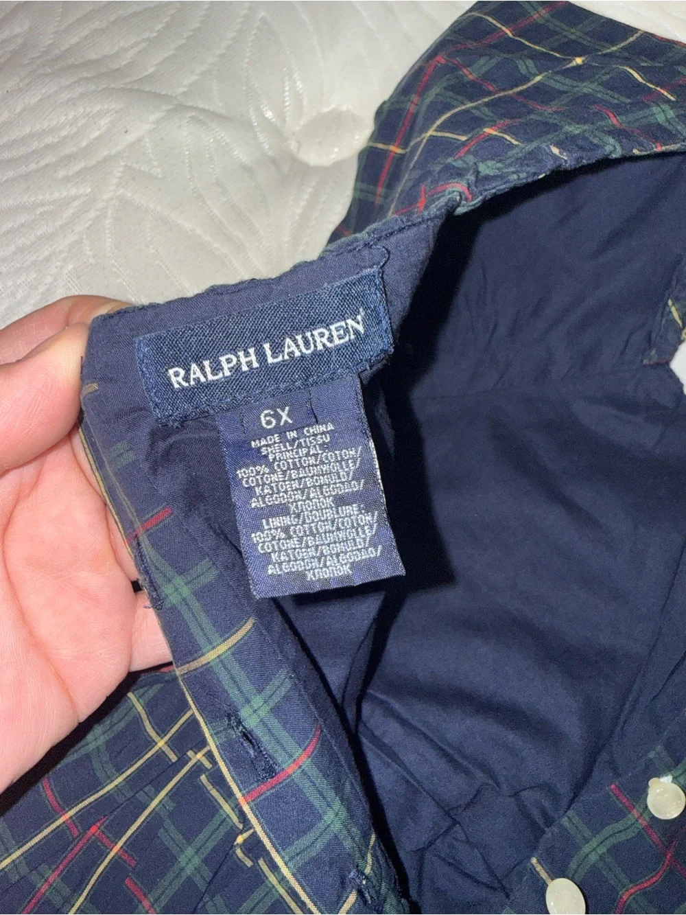 Ralph Lauren Green & Navy Plaid Cap-Sleeve Dress